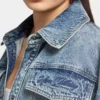 Womens denim short sleeve shirt