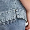 Womens denim short sleeve shirt