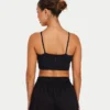 Womens essential crop top – black
