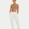 Womens essential crop top – marsh grey
