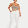Womens essential crop top – marsh grey
