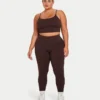 Womens essential crop top – slate brown