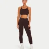 Womens essential crop top – slate brown