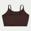 Womens essential crop top – slate brown