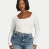 Womens essential dual wear long sleeve top