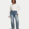 Womens essential dual wear long sleeve top