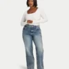 Womens essential dual wear long sleeve top