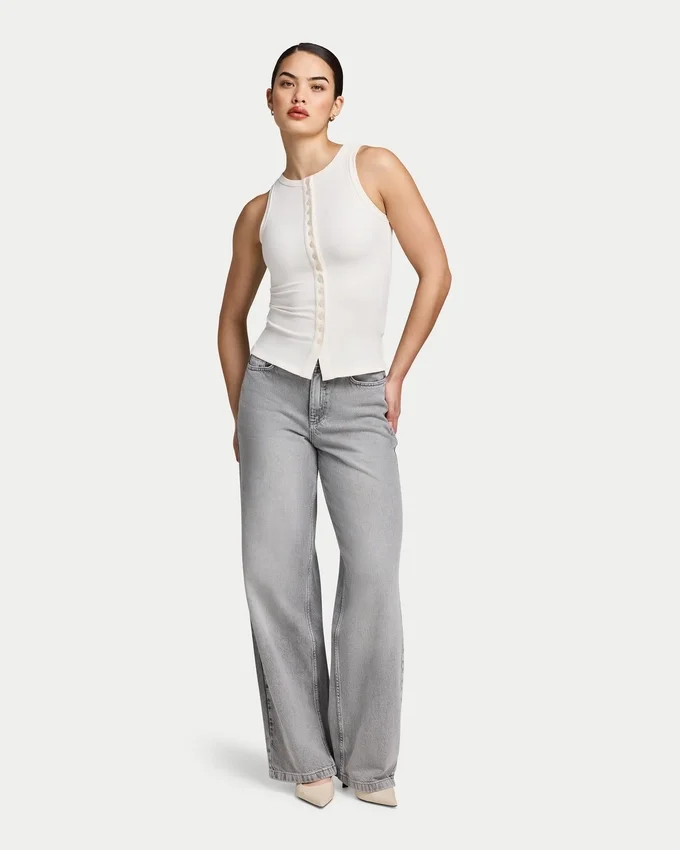 Womens essentials button top Womens essentials button top