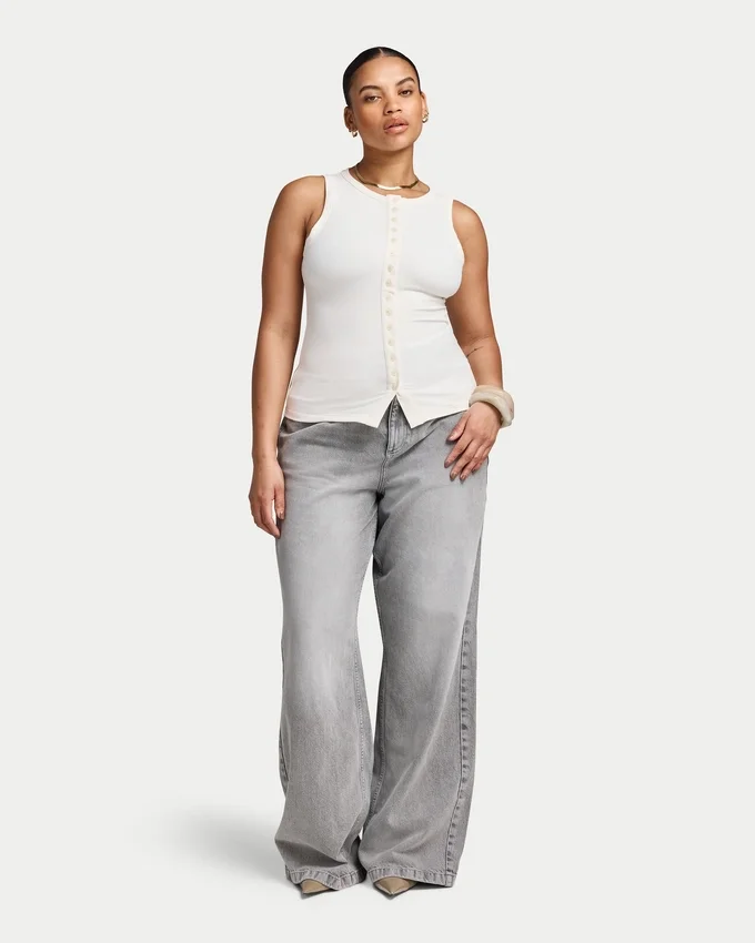 Womens essentials button top Womens essentials button top