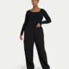 Womens essentials dual wear long sleeve top – black Womens essentials dual wear long sleeve top – black