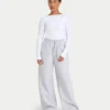Womens essentials dual wear long sleeve top – white Womens essentials dual wear long sleeve top – white
