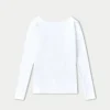 Womens essentials dual wear long sleeve top – white Womens essentials dual wear long sleeve top – white