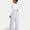 Womens essentials dual wear long sleeve top – white Womens essentials dual wear long sleeve top – white