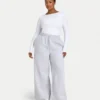 Womens essentials dual wear long sleeve top – white Womens essentials dual wear long sleeve top – white