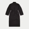 Womens longline puffer jacket – black