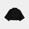 Womens resort crop shirt – black Womens resort crop shirt – black