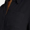 Womens resort crop shirt – black Womens resort crop shirt – black