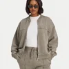 Womens signature washed bomber jacket