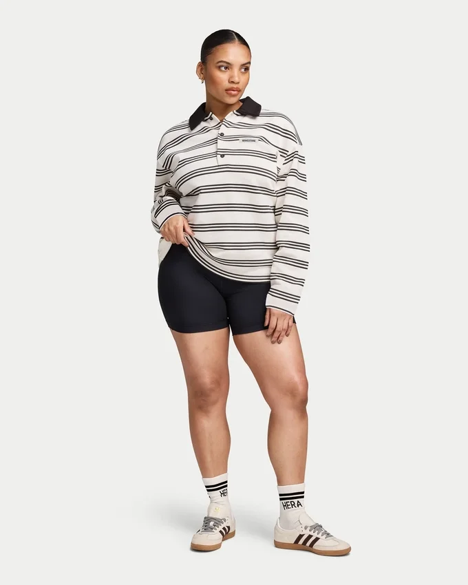 Womens striped rugby polo shirt Womens striped rugby polo shirt