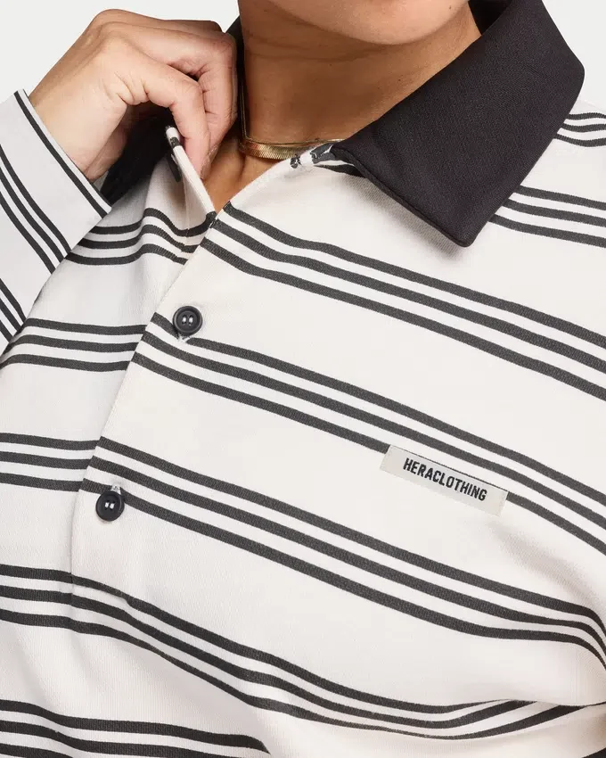 Womens striped rugby polo shirt Womens striped rugby polo shirt