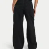 Womens wide leg denim jean – black Womens wide leg denim jean – black