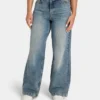 Womens wide leg denim jean – mid wash Womens wide leg denim jean – mid wash