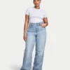 Womens wide leg jean – light blue Womens wide leg jean – light blue
